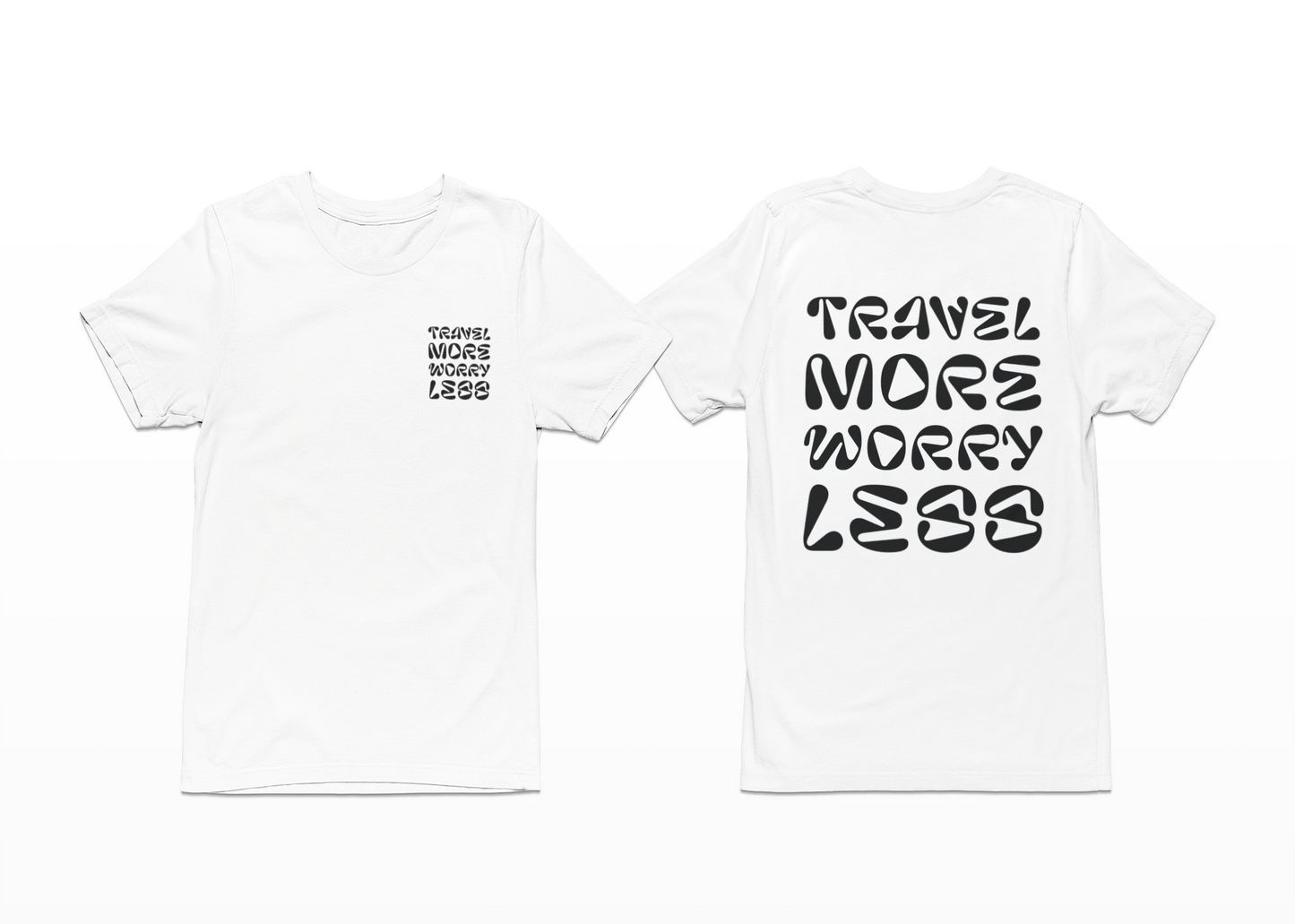 TRAVEL MORE BLACK TEE