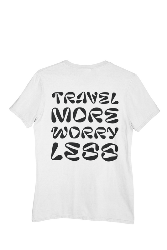TRAVEL MORE BLACK TEE